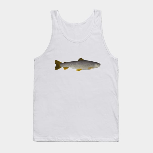 Tigris Trout Tank Top by FishFolkArt